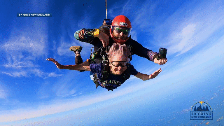 New Hampshire woman celebrates 90th birthday by going skydiving
