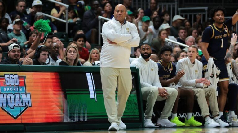 ACC publicly reprimands Notre Dame coach Micah Shrewsberry
