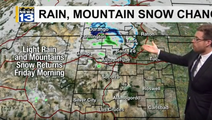 Light rain, mountain snow in New Mexico to start 2026
