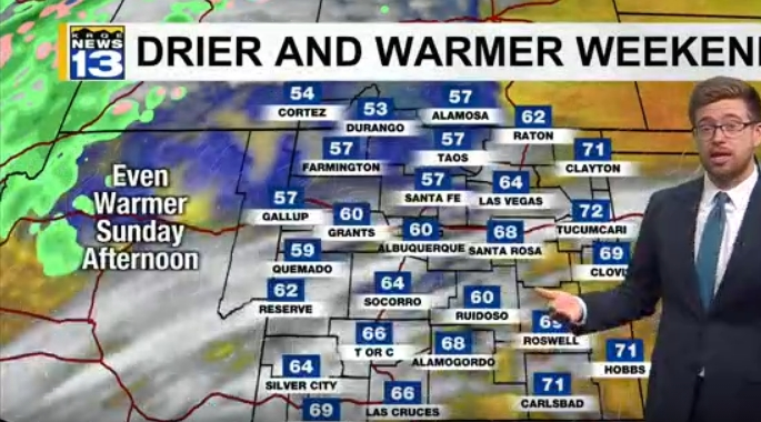 Calmer Saturday ahead with above normal highs across New Mexico