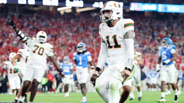 Carson Beck books Miami’s home CFP title game date with legacy-defining final drive