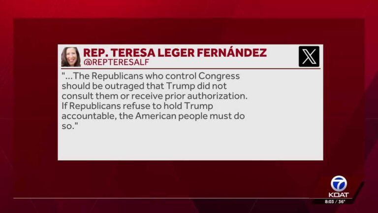 New Mexico congressional delegation reacts to Venezuela strike