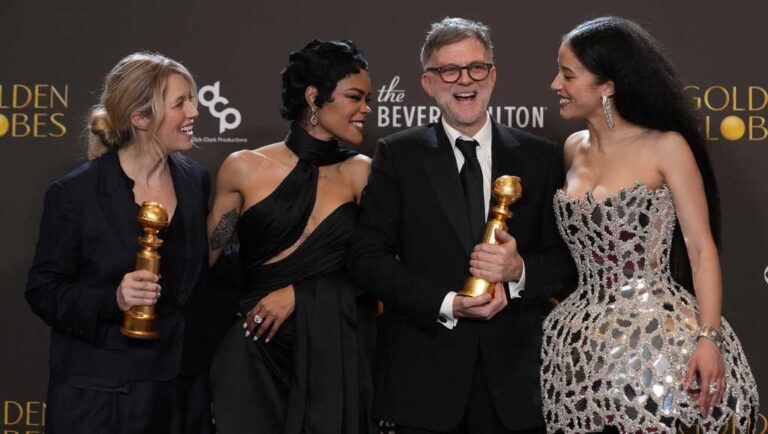 ‘One Battle After Another’ and ‘Hamnet’ take top honors at Golden Globes