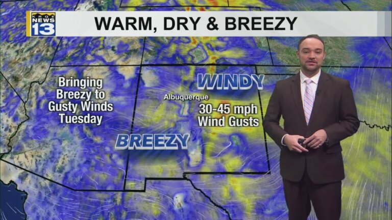 Unseasonably warm weather moves into New Mexico through the week