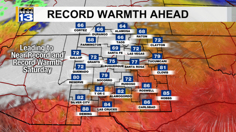 Warming up this weekend in New Mexico
