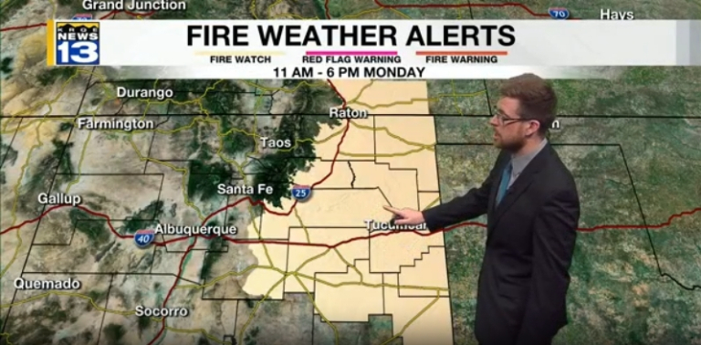 Trending unseasonably warm with fire risk on Monday