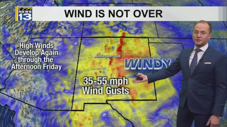 Strong winds return Friday with colder air and snow for parts of New Mexico