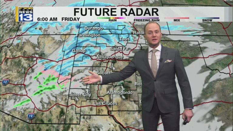 Snow, strong winds move back into New Mexico Friday