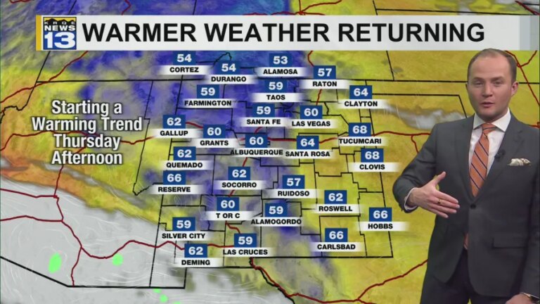 Warming trend starts Thursday afternoon across New Mexico
