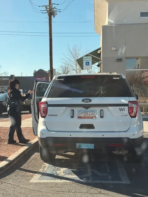 Community members angry after Metro Court officer seen parked in handicapped parking getting coffee