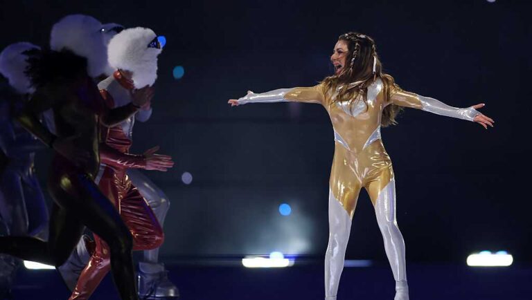 Sabrina Impacciatore actress performs in the Olympic Opening Ceremony