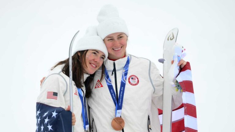 Jaelin Kauf, ﻿Elizabeth Lemley make Olympic podium in dual moguls