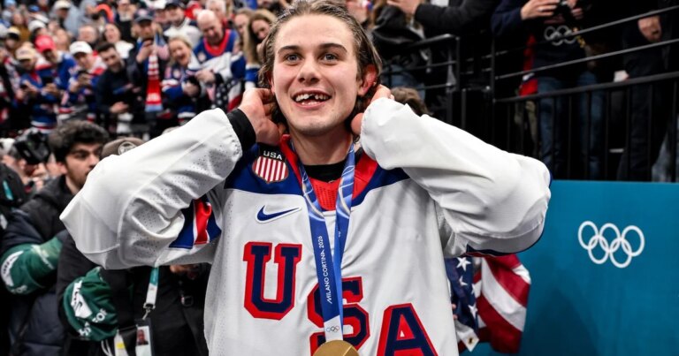 U.S. men’s hockey wins first Olympic gold medal since 1980 after defeating Canada in overtime