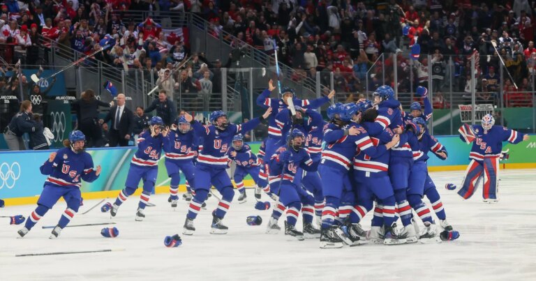 Team USA wins gold over Canada in women’s hockey overtime thriller at the Winter Olympics