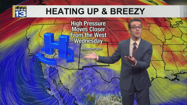 Heating up & remaining dry & gusty