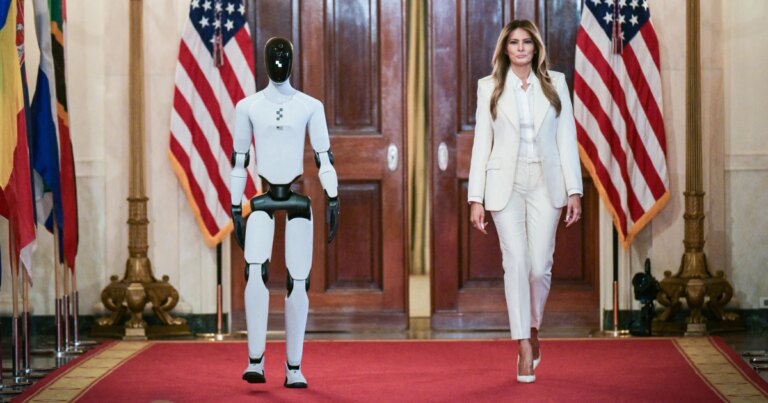 Union leader blasts Melania Trump’s robot pitch
