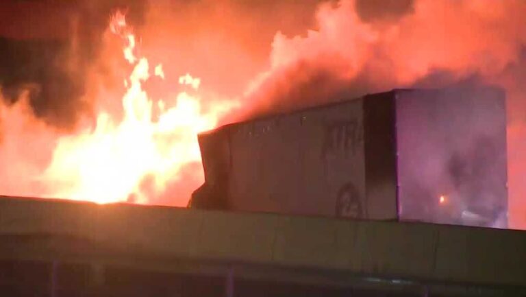 Semitrailer fire closes eastbound I-40 in Albuquerque
