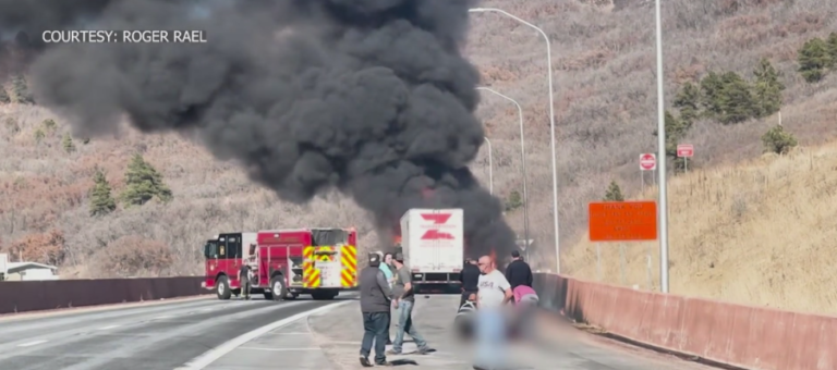Vehicle fire shuts down portion of I-25 near the New Mexico-Colorado state line