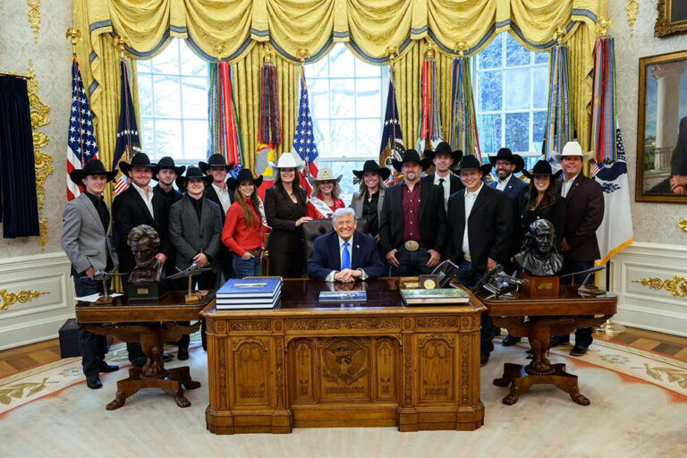 The 2025 WPRA and PRCA World Champions made a historic trip to the nation’s capital Friday to meet with President Donald Trump