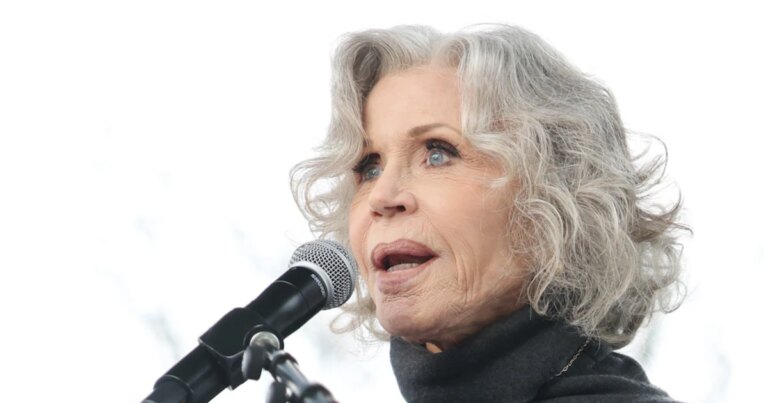 Jane Fonda speaks at protest in D.C.