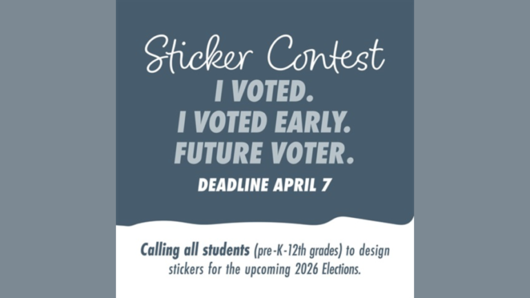 Los Alamos County Clerk's office opens student design 'I Voted' sticker contest