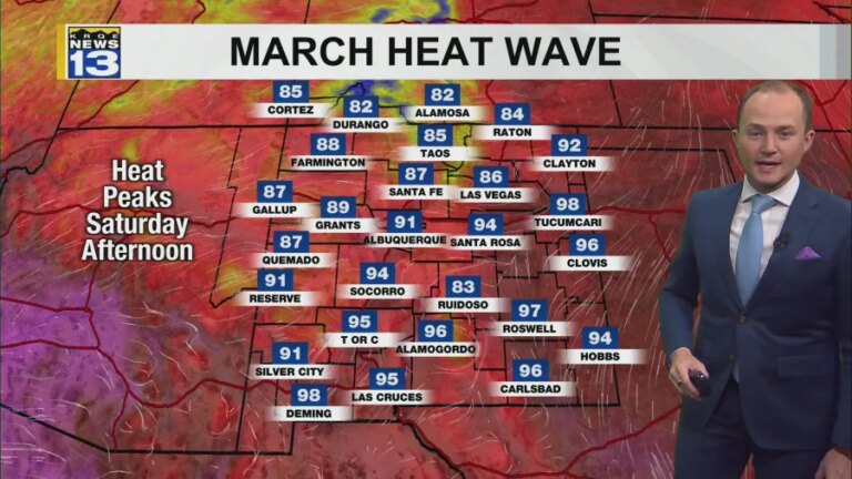 Summer heat moving into New Mexico with record breaking high temperatures