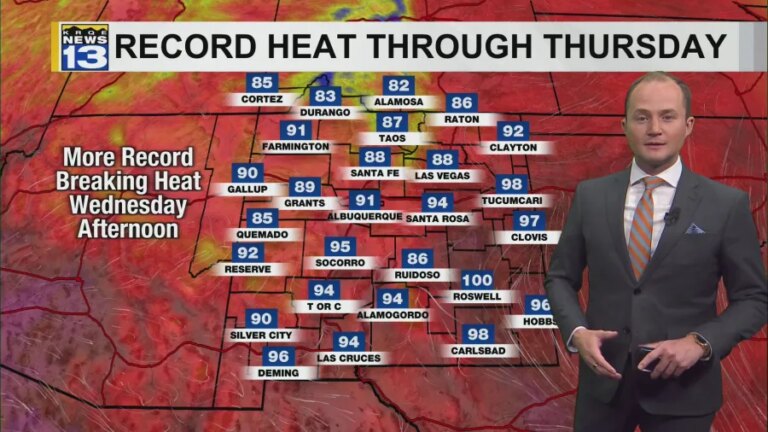 More record breaking heat moves into New Mexico Wednesday
