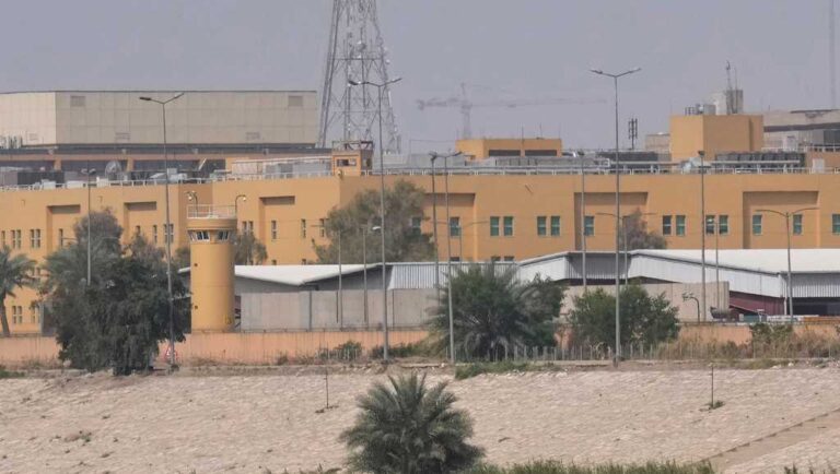 Helipad at the US Embassy in Baghdad was hit by a missile