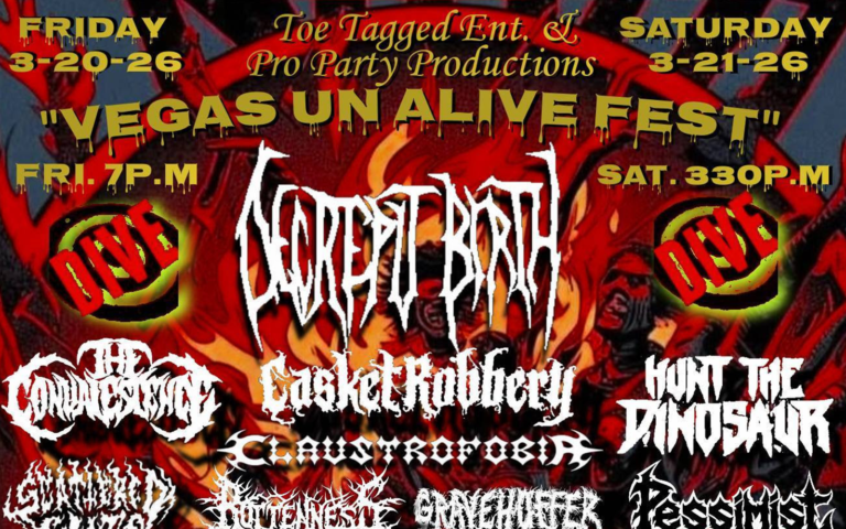 Vegas Un Alive Festival 2026 Announces Lineup Featuring DECREPIT BIRTH, THE CONVALESCENCE, CASKET ROBBERY & More