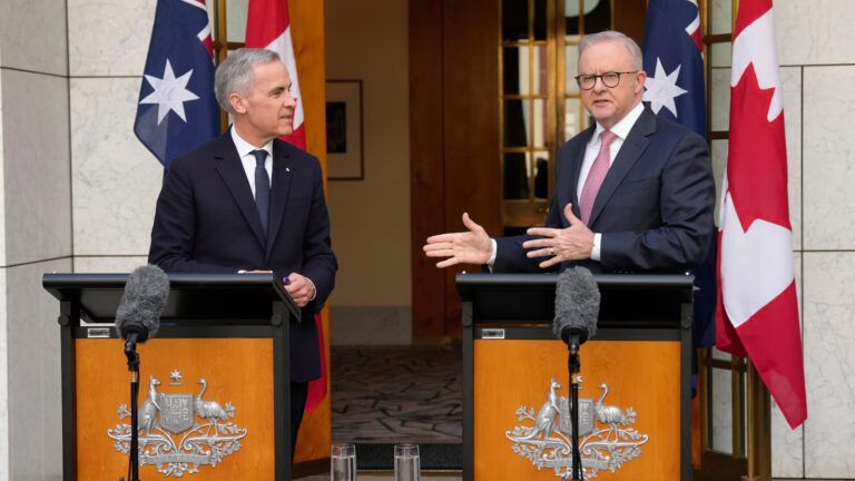 Canada and Australia leaders urge war de-escalation, but agree Iran can’t get nuclear weapons