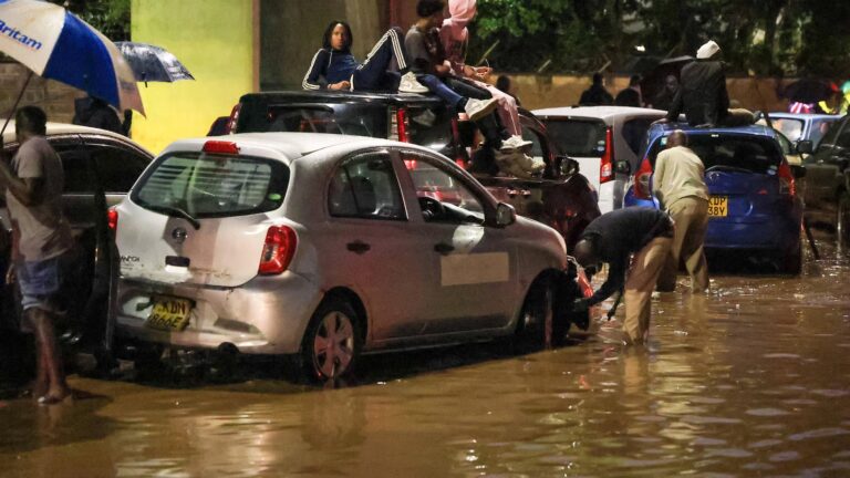 Motorists stranded and military deployed after heavy rains pound Kenyan capital