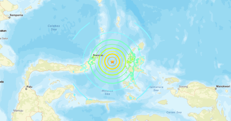 Powerful 7.4 magnitude earthquake in Indonesia’s Molucca Sea kills 1 person, sets off small tsunami